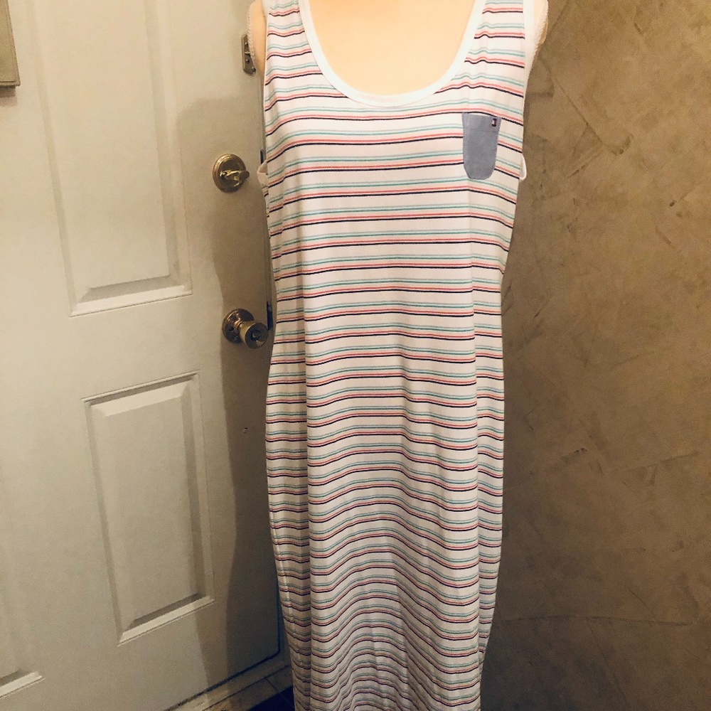 NWT~TOMMY Hilfiger~Super Soft Striped Maxi Dress - Picture 3 of 9